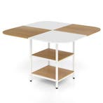 LIVSK Vierkante Eettafel - Veelkleurig Tafelblad - 2 Opbergv, Tuin en Terras, Picknicktafels, Verzenden, Nieuw