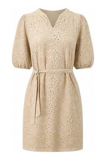 Smashed Lemon Jurk in maat 38 Beige, Smashed Lemon, Verzenden, Zo goed als nieuw, Beige