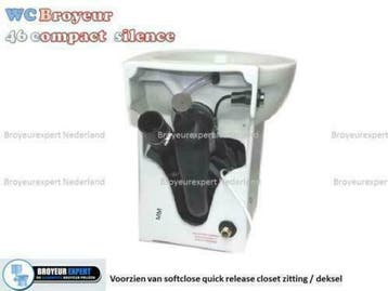 Wc broyeur compact 46 geleverd met wc-bril Soft-Close, Doe-het-zelf en Verbouw, Sanitair, Ophalen of Verzenden, Nieuw, Toilet