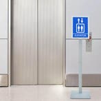 vidaXL Pedestal Posterstand Zilver 32 x 27 x 119 cm, Huis en Inrichting, Kasten | Vitrinekasten, Verzenden, Nieuw