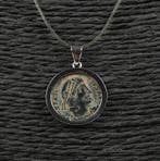 Moderne Zilver Hanger met Constantius II Follis (Zonder