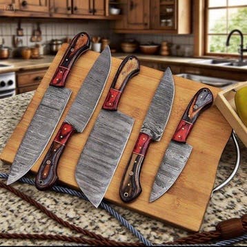 Hanne Deutler - Keukenmes - Kitchen knife set - Staal, Hout
