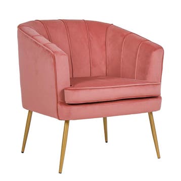 Fauteuil Relax - Old Pink - Velvet - B 75 CM - G-Line, Verzenden, Nieuw in verpakking