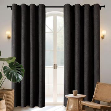 Joydeco Blackout Gordijnen Zwart | Tweedekansje | OP=OP, Ophalen of Verzenden, Zo goed als nieuw, Zwart