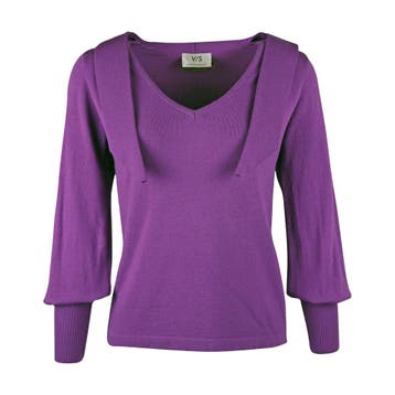Verysimple • paarse trui met linten • S, Verzenden, Verysimple, Paars, Nieuw