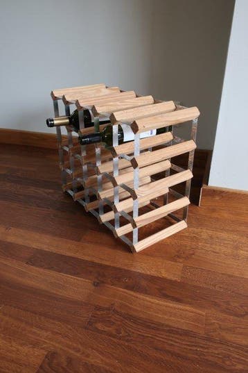Wijnrek - Hout, RVS