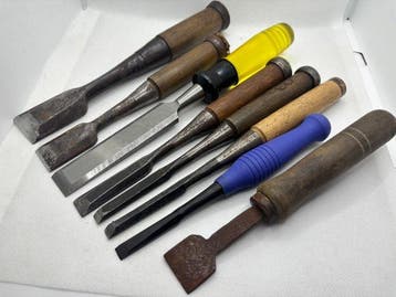 sculptuur, Vintage Japanese chisels - 25 cm - IJzer
