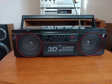 Hitachi - TRK-3D2E - Boombox - Cassette recorder-player, Nieuw