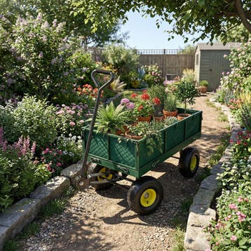 Bolderwagen transportkar max. 350kg - groen, Verzenden, Nieuw