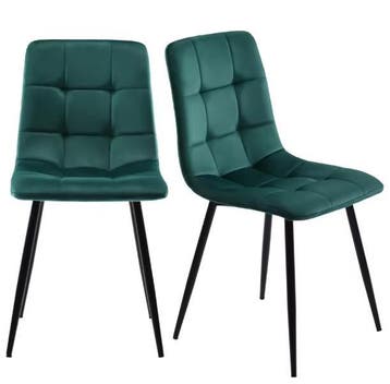 Set van 4 Fluwelen Eetkamerstoelen – Modern & Comfortabel, Huis en Inrichting, Stoelen, Verzenden, Nieuw