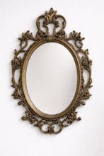 Roberta Wood - Spiegel - Glas, Hout, Plastic