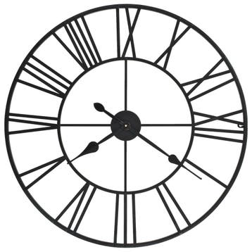 vidaXL Wandklok vintage-stijl met quartz-mechanisme XXL 80, Huis en Inrichting, Woonaccessoires | Klokken, Verzenden, Nieuw