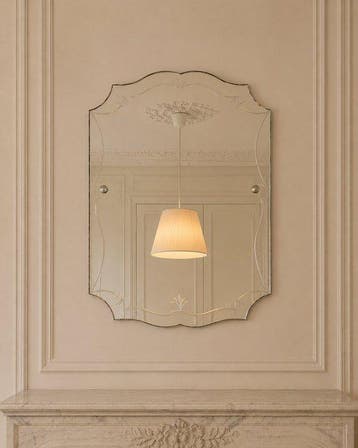 Wandspiegel - Glas - Franse Art Deco