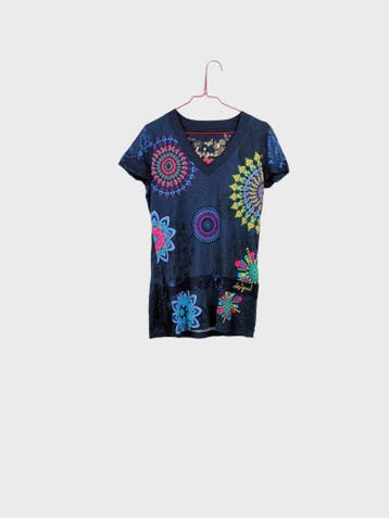 Desigual Tops Dames maat L Marineblauw Vintage, Blauw, Maat 42/44 (L), Ophalen of Verzenden, Zo goed als nieuw