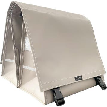 Clarijs Dubbele Fietstas XL PVC 46L met uitsparing matt taup, Verzenden, Nieuw