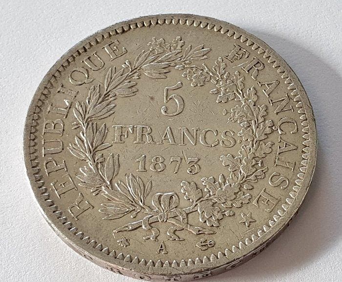 Frankrijk. 5 Francs 1873-A Hercule (Zonder minimumprijs), Postzegels en Munten, Munten | Europa | Niet-Euromunten