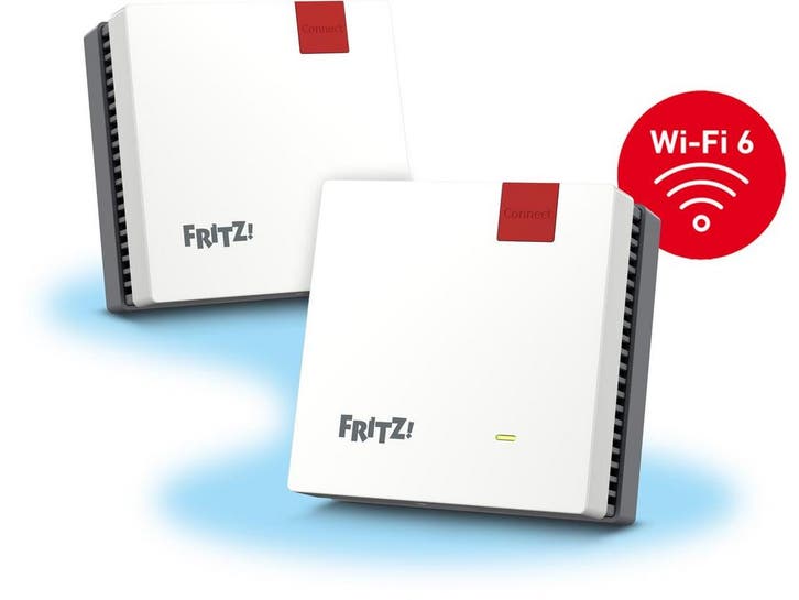 FRITZ!Mesh WiFi Set 1600 - Mesh WiFi 6 - 3000Mbps - Tot 5, Computers en Software, Routers en Modems, Zo goed als nieuw, Verzenden