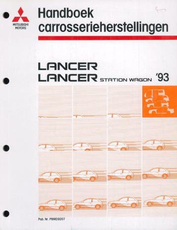 Mitsubishi Lancer (Station Wagon) '93 Handboek Carrosserie, Verzenden