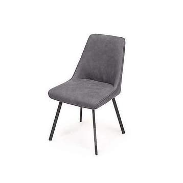 Eetkamerstoel Medemblik - eetkamerstoelen - Grijs, Nieuw, Grijs, Stof