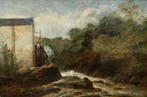 European school (late XIX) - Landscape with Mill and Stream, Antiek en Kunst