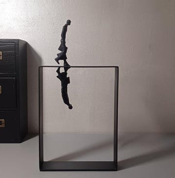 sculptuur, The Walking Man Reflect - 29 cm - Metaal, Nieuw