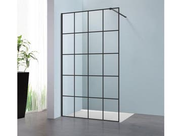 Veiling - Alterna walk-in 120x200cm Free Mix mat zwart, Nieuw