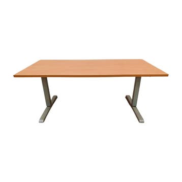 Zit-sta Bureau 160x80 cm, handmatig met zwengel verstelbaar, Ophalen of Verzenden, Gebruikt