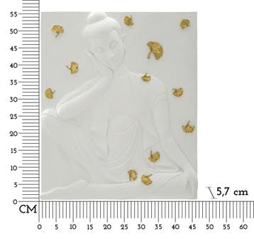 WANDPANEEL BOEDDHA CM 46X5,7X55,5, Ophalen of Verzenden, Nieuw