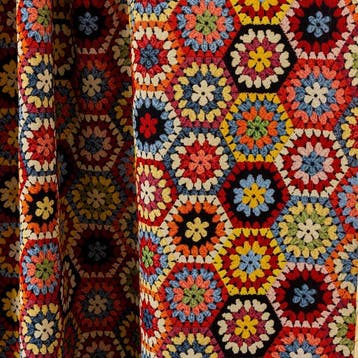 AA009 - Kostbaar Gobelin met 3D-reliefeffect - Hexagonen &