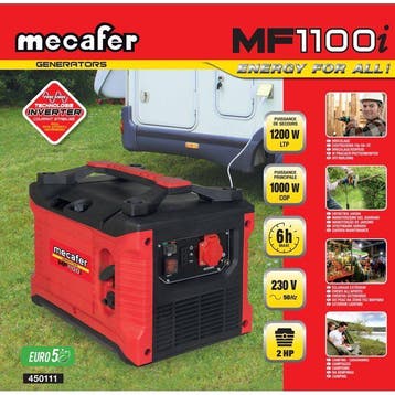 Electrogene group - Petrol - Inverter - MECAFER - 1100W Max, Verzenden, Nieuw