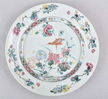 Bord - UNUSUAL CHINESE FAMILLE ROSE VERTE DECORATED WITH A