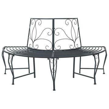 vidaXL Boom bank 4 -zits 160 x 80 x 89 cm steel Zilvergrijs, Verzenden, Nieuw, Metaal
