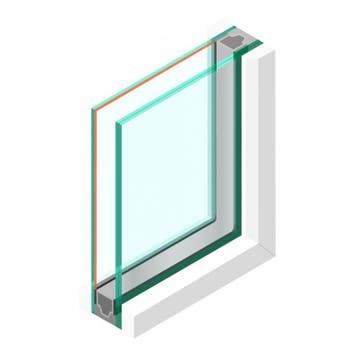 Dubbel glas HR++ 33.1 matte folie - sp - #4, Doe-het-zelf en Verbouw, Glas en Ramen, Ophalen of Verzenden, Nieuw