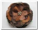 Corsage bloem peony met clip bruin voor bruiloft en, Ophalen of Verzenden, Nieuw