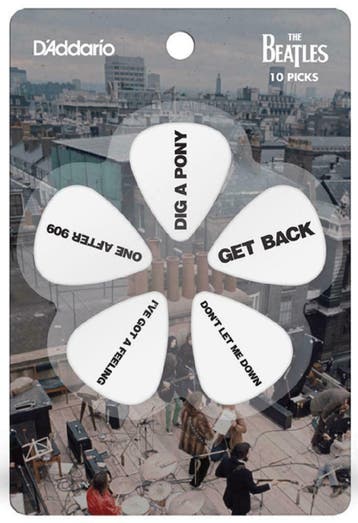 The Beatles Plectrum Get Back 10-pack Medium 0.70 mm, Nieuw, Gebruiksvoorwerp