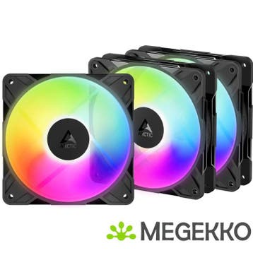 ARCTIC P12 Pro Reverse A-RGB Black 3 Pack, Verzenden, Nieuw
