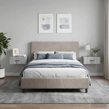 vidaXL Wandbeugel Bedkast 2 st Grijs sonoma 49 x 34,5 x 20, Minder dan 45 cm, Verzenden, Nieuw, Minder dan 55 cm