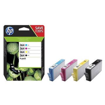 HP 364 (N9J73AE) multipack zwart/cyaan/magenta/geel, Verzenden, Nieuw, HP