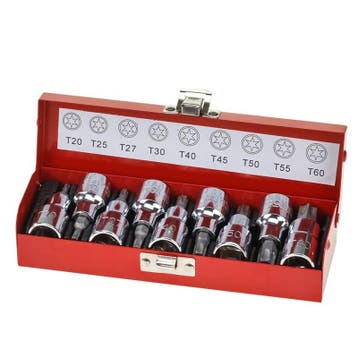 Torx doppenset 9 delig met 1/2 aansluiting, Ophalen of Verzenden, Nieuw