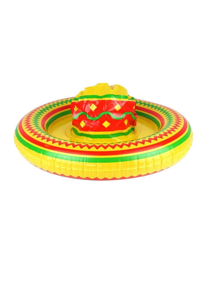 Opblaasbare Mexicaanse Sombrero (53cm), Kleding | Dames, Carnavalskleding en Feestkleding, Nieuw, Ophalen of Verzenden