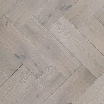 Floer Visgraat Parket Rustiek Eiken Grijs Geolied 60x12 cm, Ophalen of Verzenden, Nieuw, Grijs, Parket