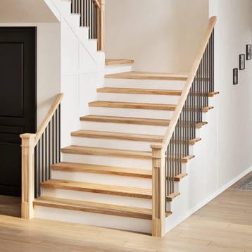 vidaXL Traptreden 2 st 120x25x2 cm onbehandeld massief, Verzenden, Nieuw
