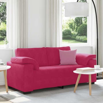 vidaXL Loveseat Sofa Wijnrood 180x77x82 cm Fluweel, Huis en Inrichting, Verzenden, Nieuw, Stof, Minder dan 150 cm