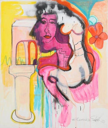 Eleonora Stol (1946-2022) - Figuren en bloem