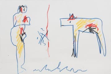 Anton Heyboer (1924-2005) - Man en Hond, Antiek en Kunst