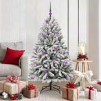 vidaXL Kunstkerstboom met 150 LED Groen en Wit 150 cm PVC en, Verzenden, Nieuw
