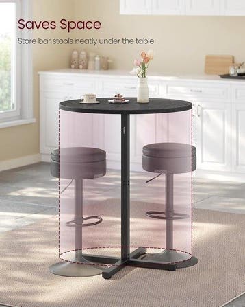 Bartafel - statafel - hoge tafel - metalen Frame - diameter, Huis en Inrichting, Tafels | Bijzettafels, Verzenden, Nieuw