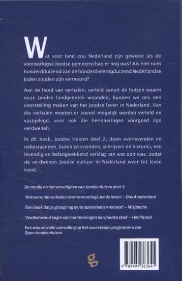 Joodse huizen / 2 9789491363641, Verzenden, Zo goed als nieuw