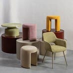 WOOOD Charlie Kruk - Chenille Stof- Blush/Roze - 47x45x45, Verzenden, Nieuw
