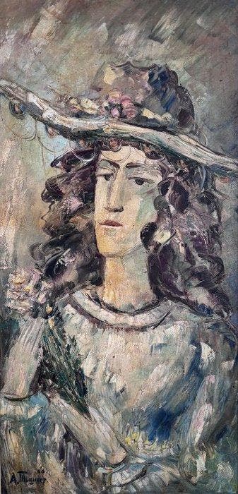 Alexander Tyshler (1898-1980) - Portet van een vrouw